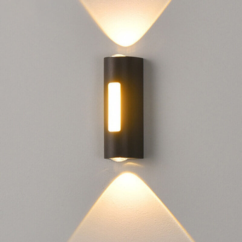 Modern minimalistisk cylindrisk LED-utomhusvägglampa