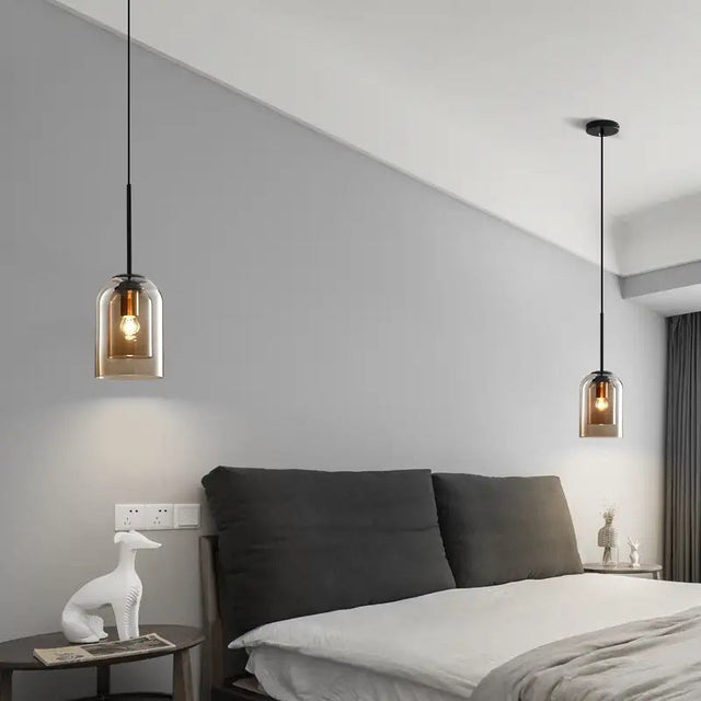 NordicGlow – Nordisk Dubbelglas Pendellampor för Modern Stil