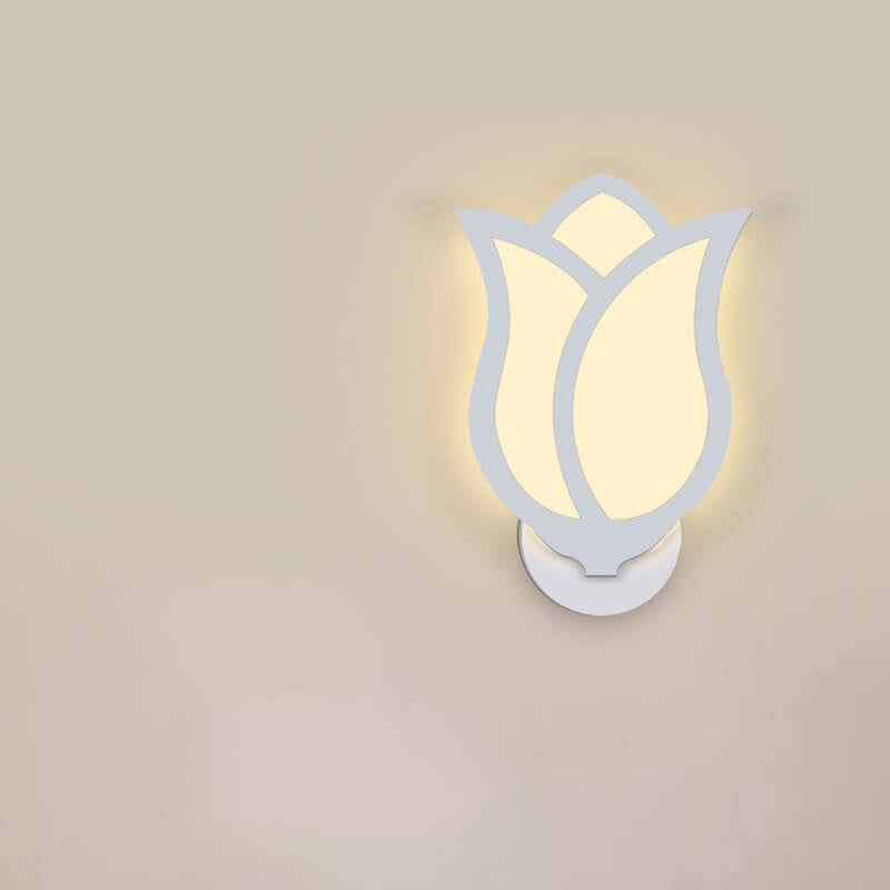 Modern, minimalistisk, kreativ LED-vägglampa i rosdesign