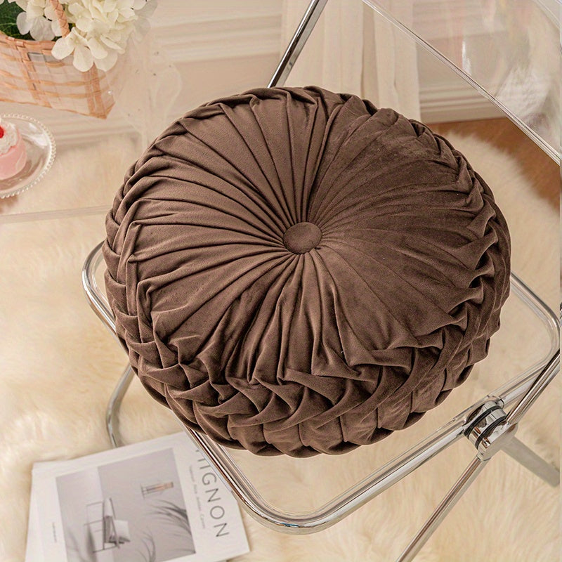 Pumpakudde - Sammet Rund Kuddfodral för Soffa, Tatami, Vardagsrum och Kontorsdekoration