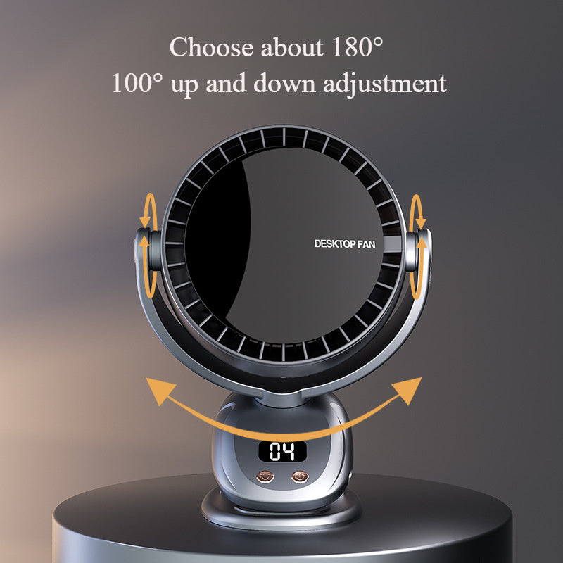 Bärbar bladlös fläkt med digital display – Tyst och uppladdningsbar kylning för inomhus- och utomhusbruk