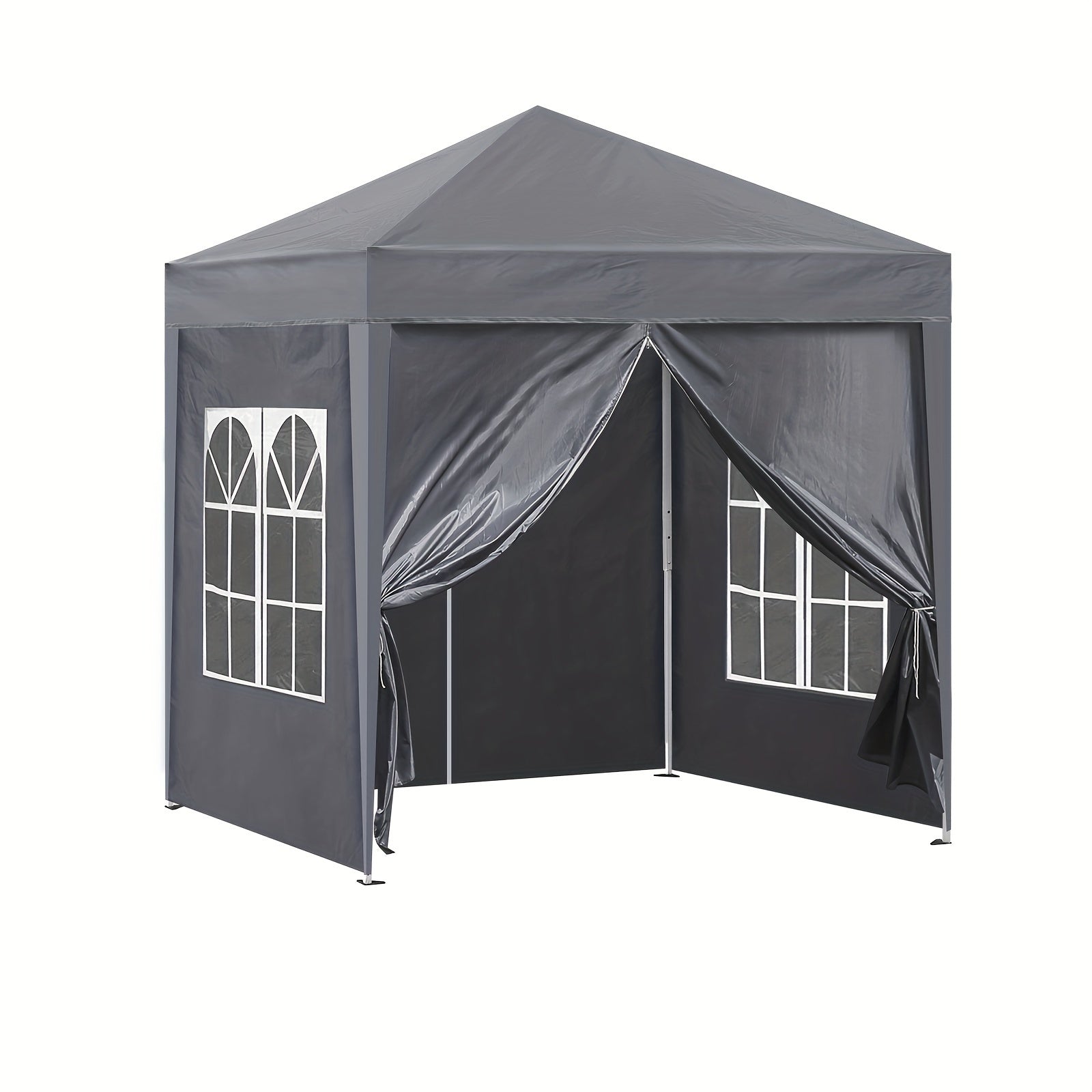 Trädgårdsgazebo Grå Stål Utomhus Festtält