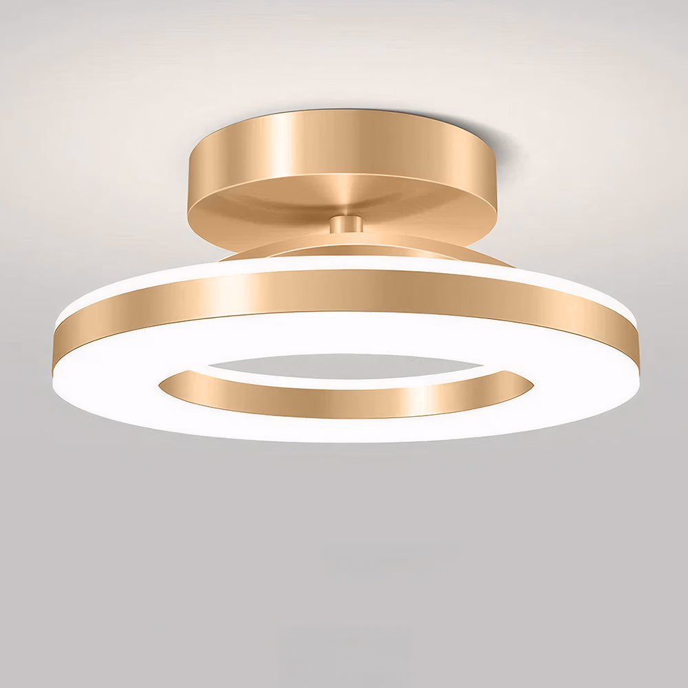Modern Iron Hallway LED Ceiling Light | 7.87–19.68 in Diameter | Gold Finish Minimalist | Fixture | Brick by Brick