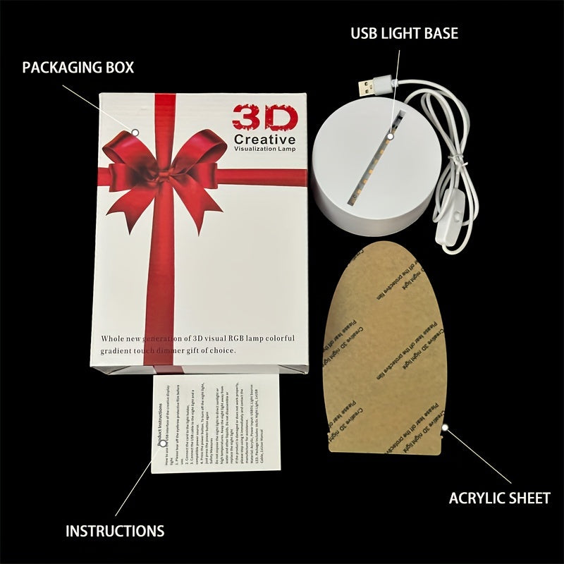 SacredGlow - Maagd Maria Nattlampa med LED Akrylram, USB-Strömförsörjning