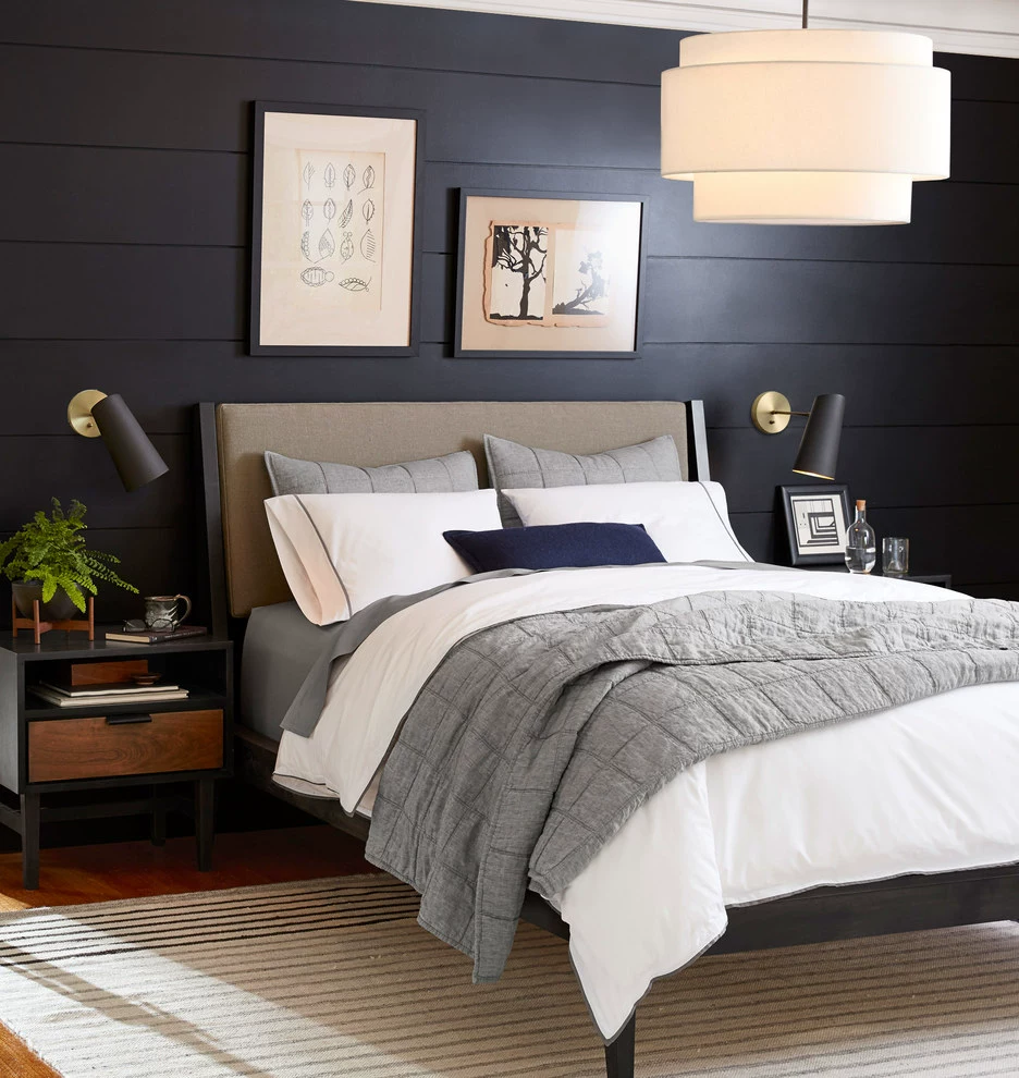 Bauhaus Beige Flerskiktad Linne Trommel Hänglampa