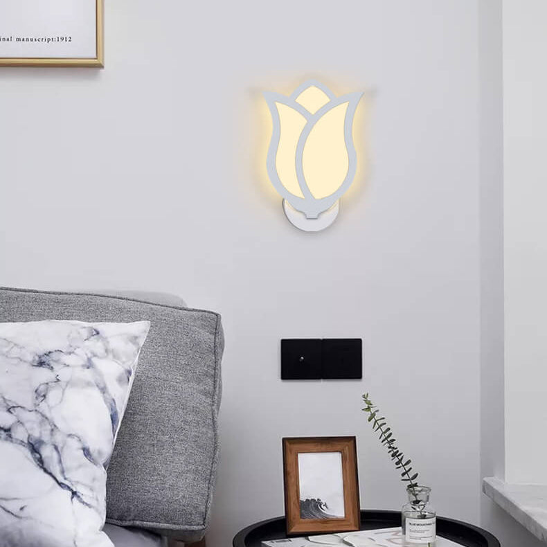 Modern, minimalistisk, kreativ LED-vägglampa i rosdesign