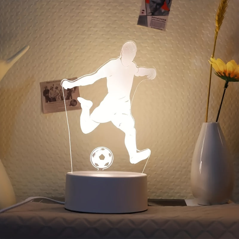 SoccerGlow - Fotboll LED Nattlampa med Akrylbasis