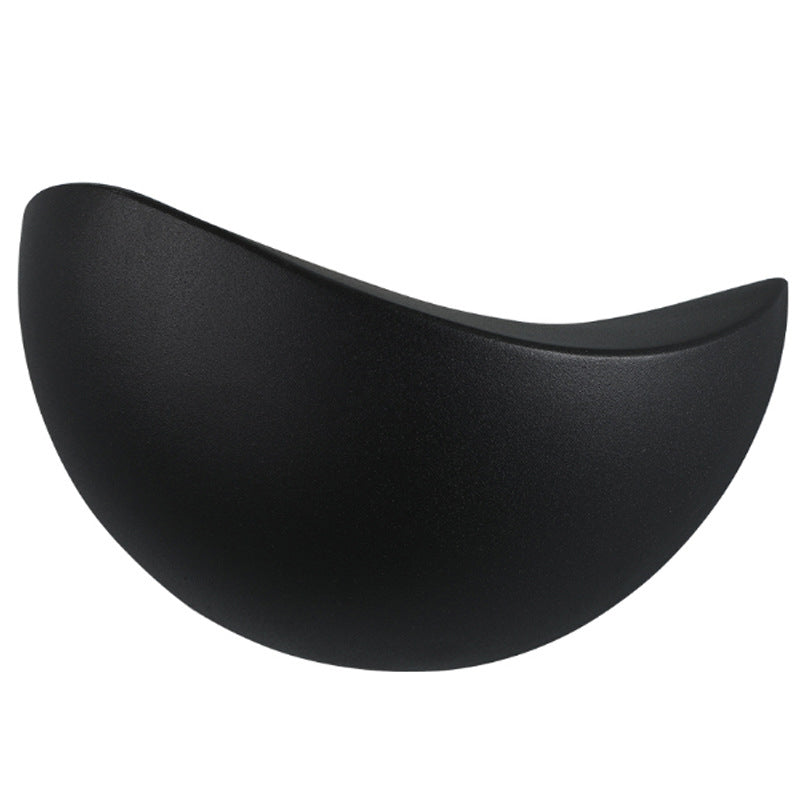 Minimalistisk halvcirkelformad LED-vägglampa i aluminium