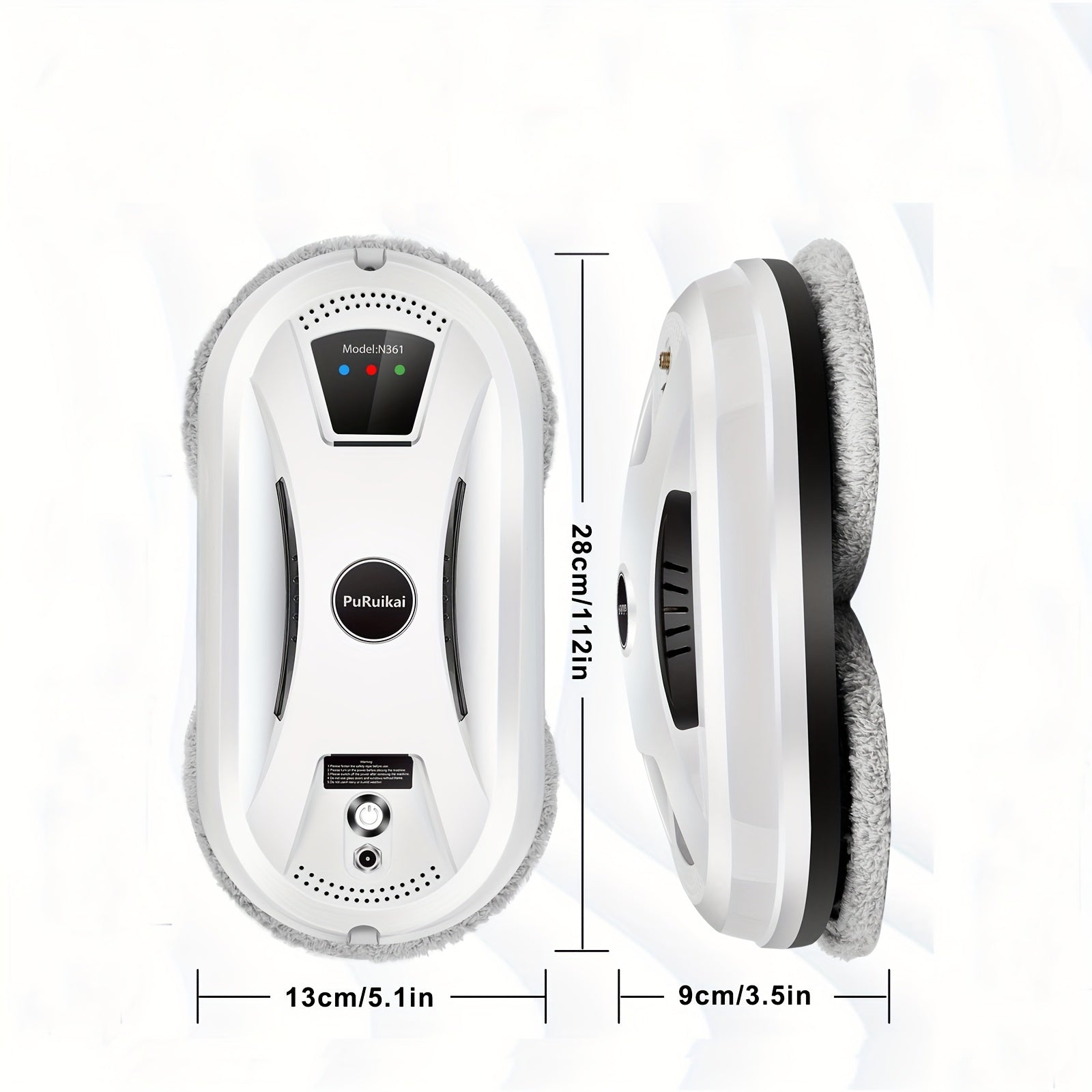 Fullt automatiskt fönsterputs - Intelligent glasrengörare med fjärrkontroll för effektiv rengöring