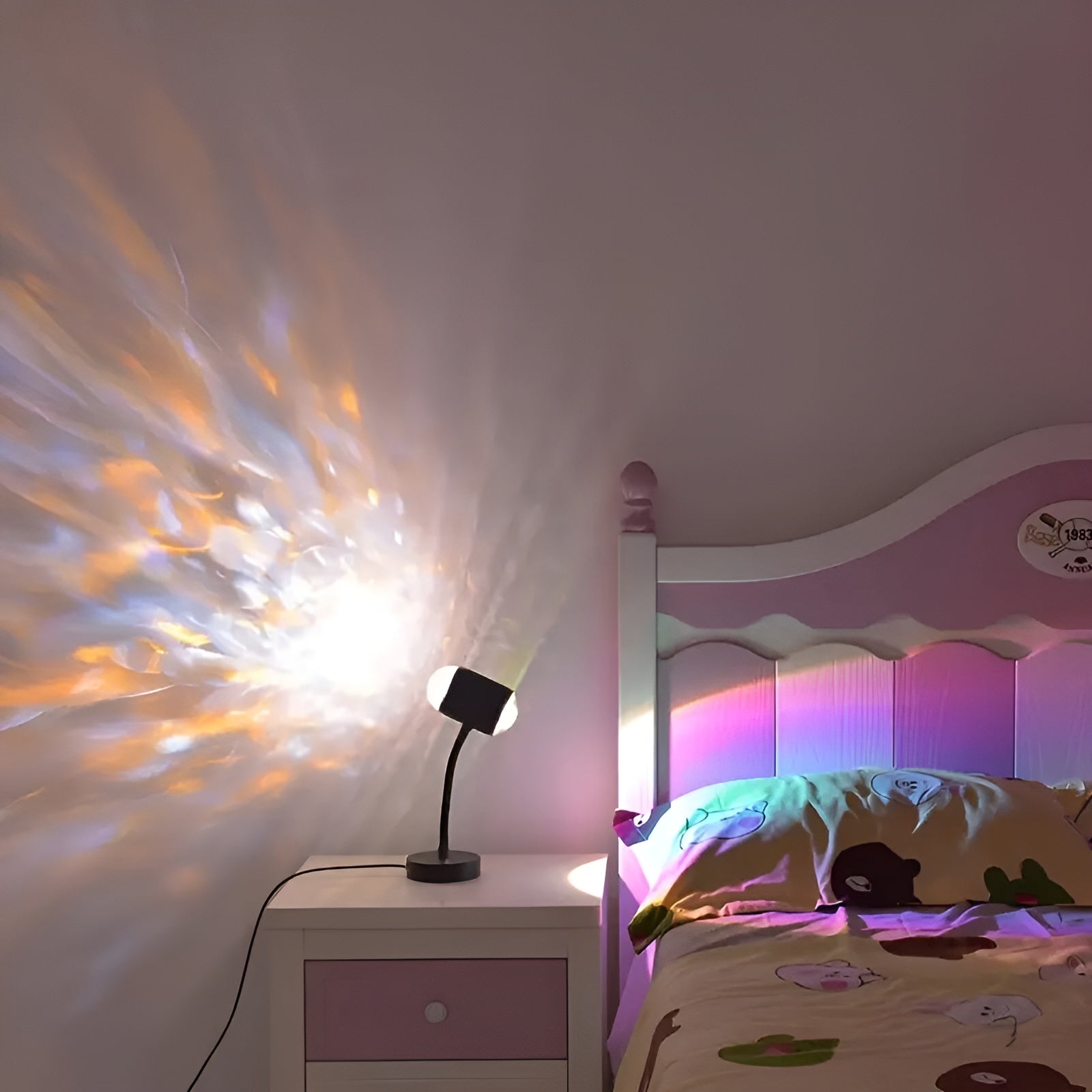 Projekteringlampa med dubbelhuvud – solnedgångsljus för atmosfärisk heminredning