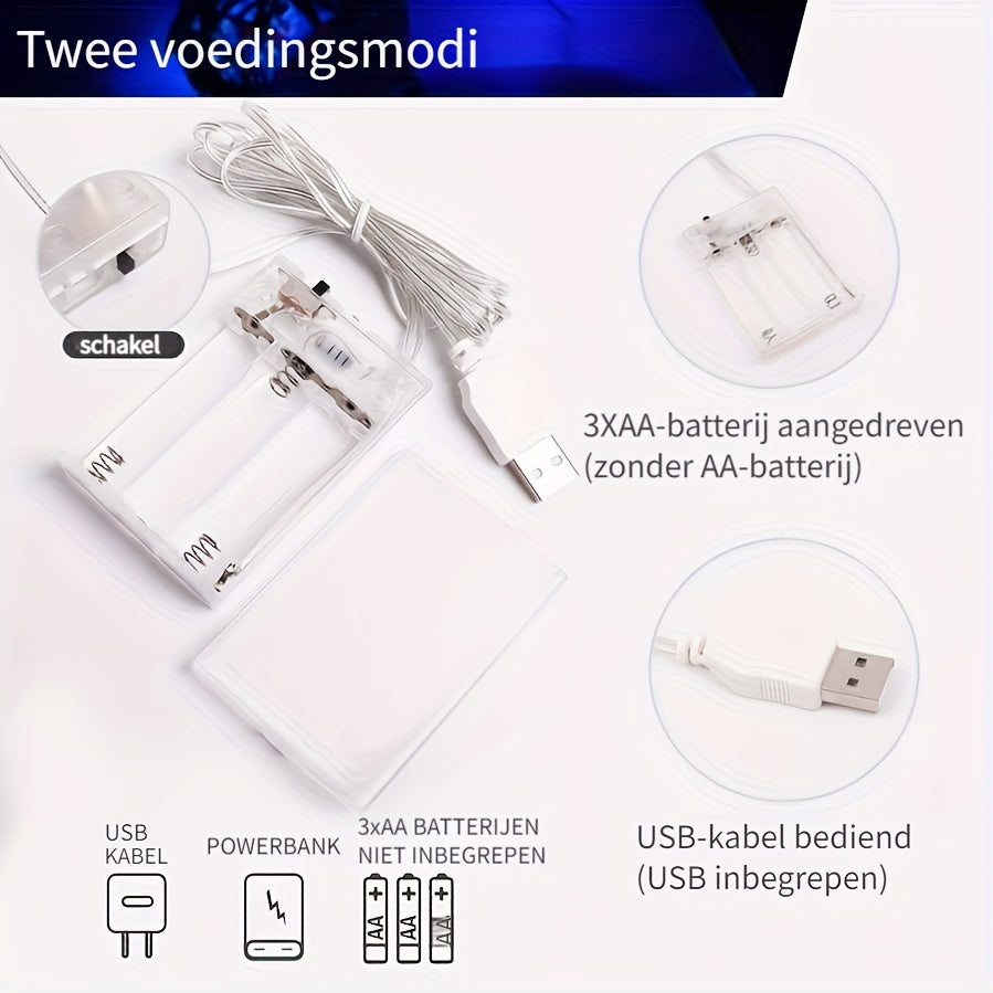 RainbowLight - Regnbåge Neonlampa med Batteri/USB-strömförsörjning