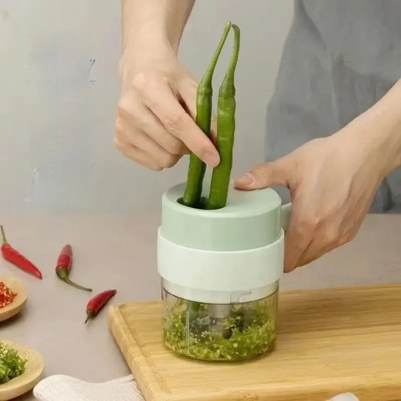 QuickChop - Trådlös 4 i 1 grönsaksskärare för enkel matlagning