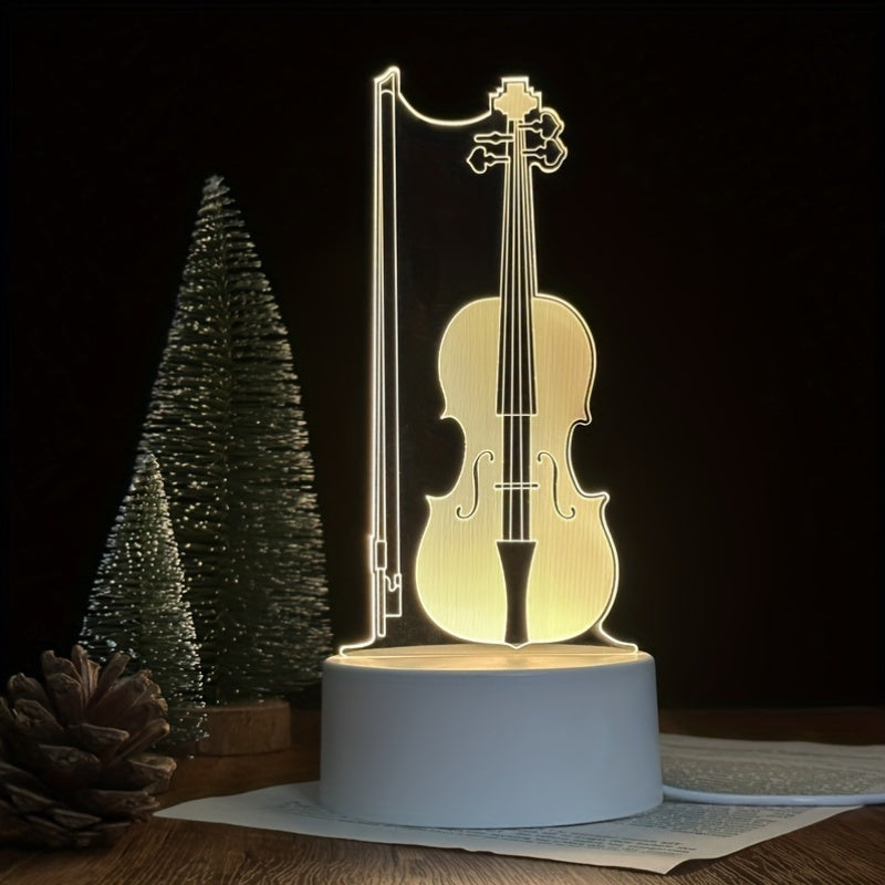 MusikLampa - 3D Illusion Cello LED Bordslampa