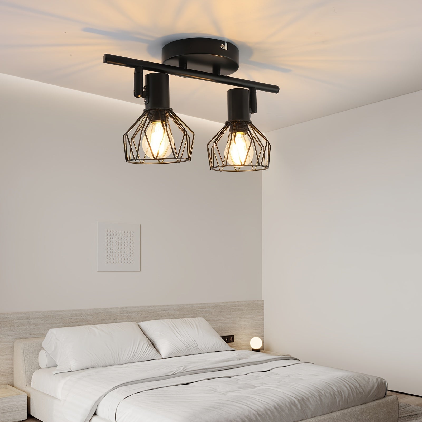 SpotFlex - Svängbar LED Takspot med 2 Bollar E14 Svart