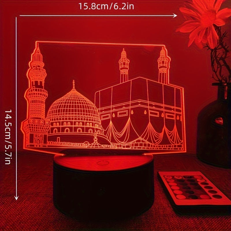 DecoLicht - 3D Nattlampa med Fjärrkontroll och 16 Färger