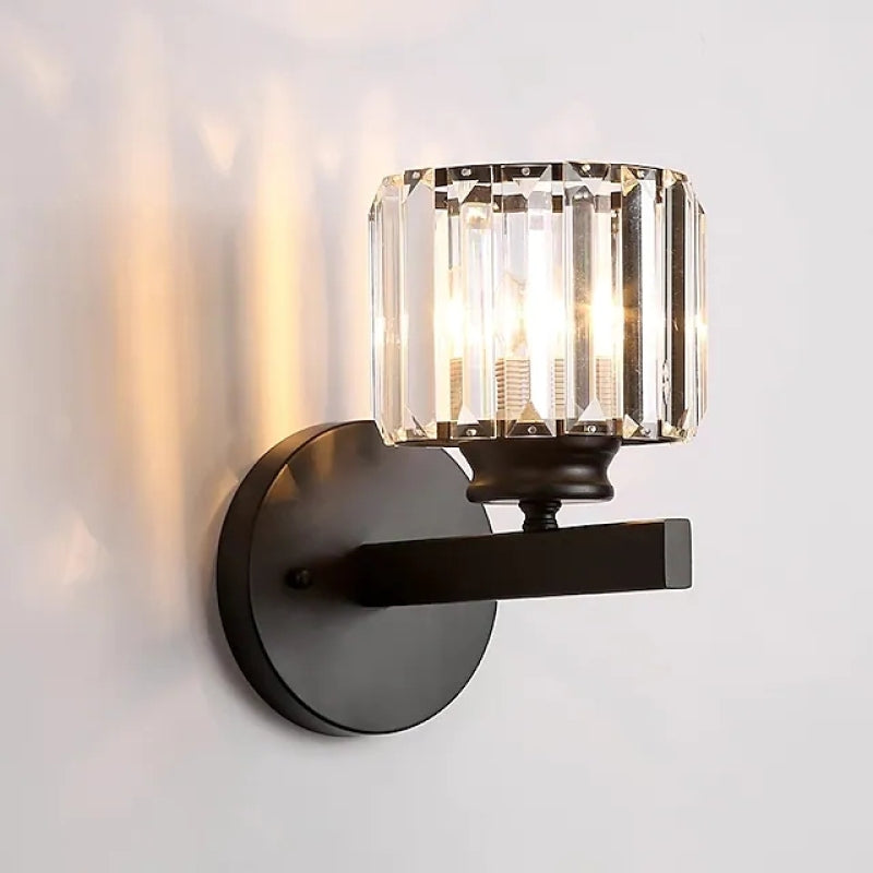 Herbert Modern LED Vägglampa - Inomhus - Svart - Sovrum - Kristall/Metall