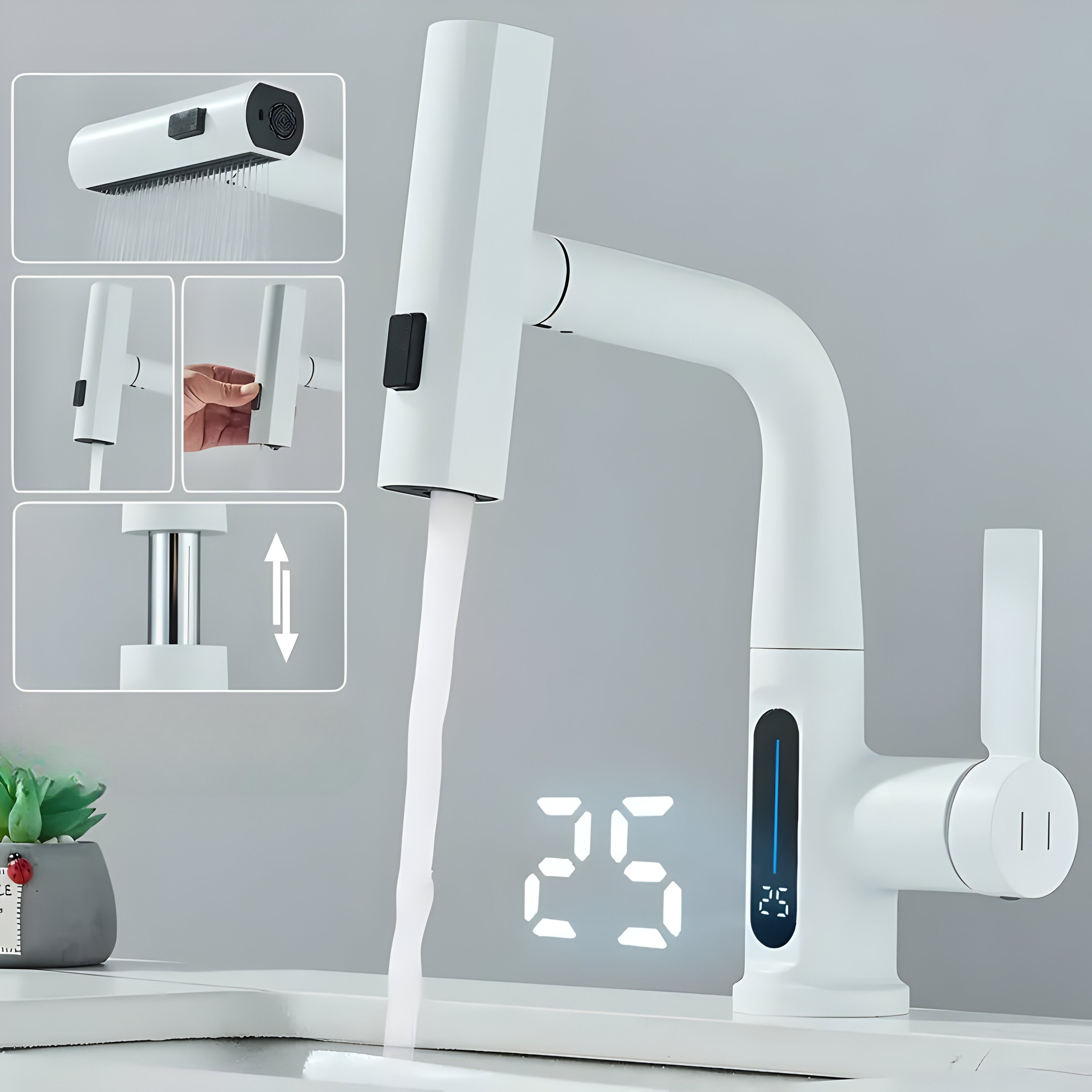 AquaForge - Trestegs rostfritt stål kran