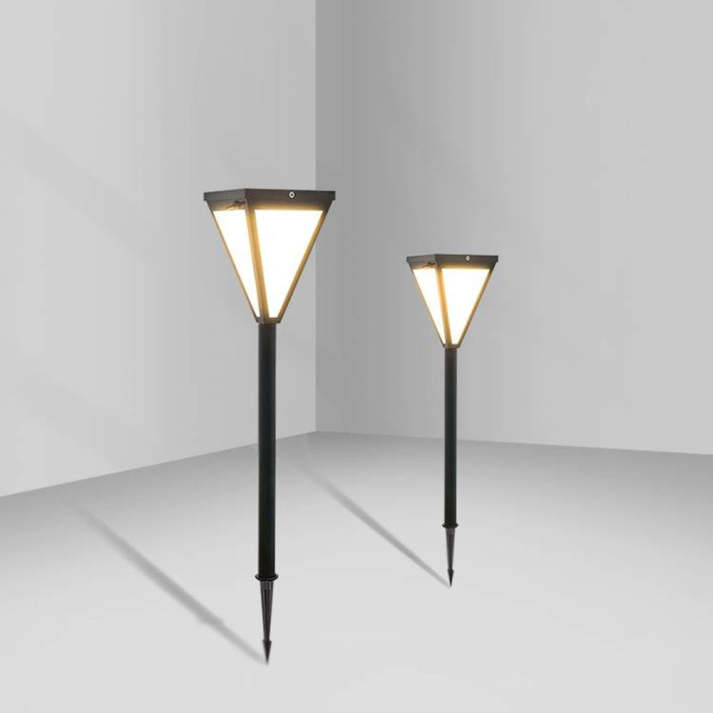 Carvallo LED utomhusbelysning i modern design | IP65 väderbeständig | Varmvitt ljus | Solardriven | Ø15 cm × H62 cm