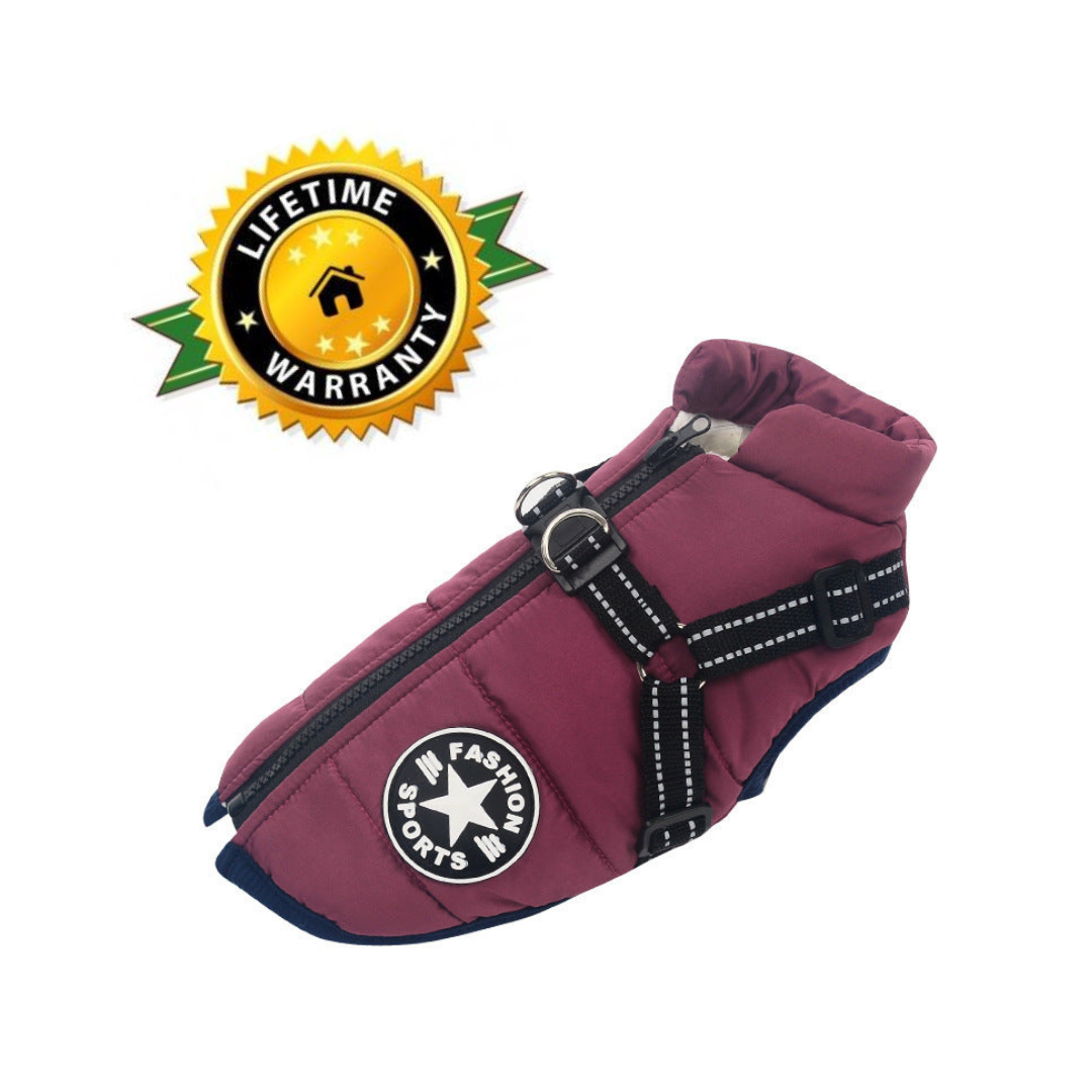 WoofGuard™ - Vattentät vinterjacka med integrerad sele