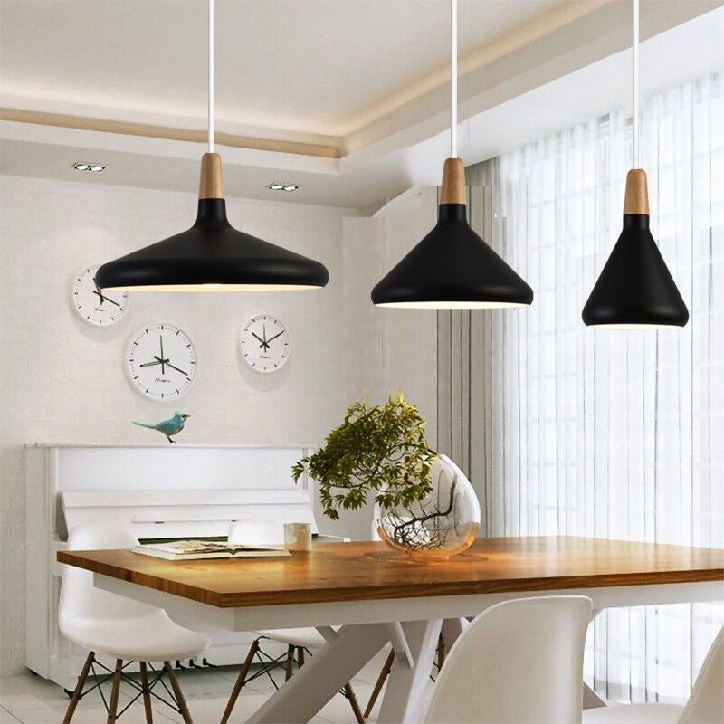 Nordisk Macaron Pendant Light | Trä Accent | Minimalistisk Charm | D7.09"-15.35" | Brick by Brick