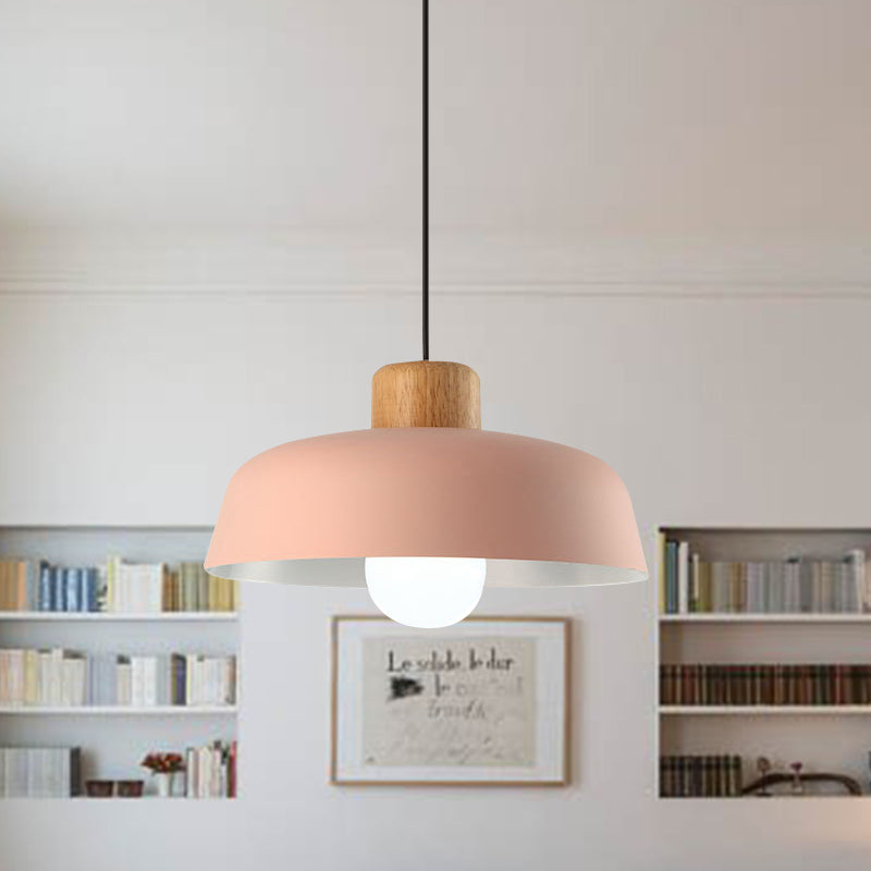 Nordic Creative Pendant Light | Naturligt Trä & Aluminium | Modern Hemljus | 11.81 x 5.51 in | Brick by Brick