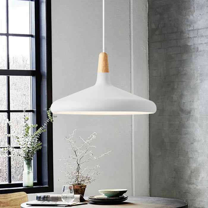 Nordisk Macaron Pendant Light | Trä Accent | Minimalistisk Charm | D7.09"-15.35" | Brick by Brick