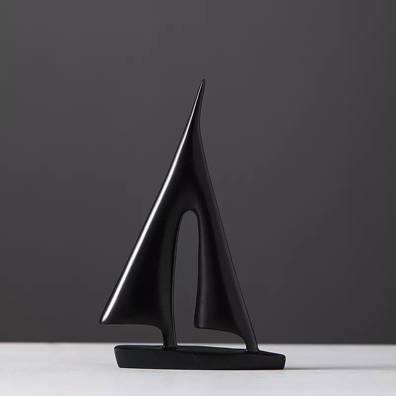 Maritim Segelbåt Skulptur - Elegant Heminredning