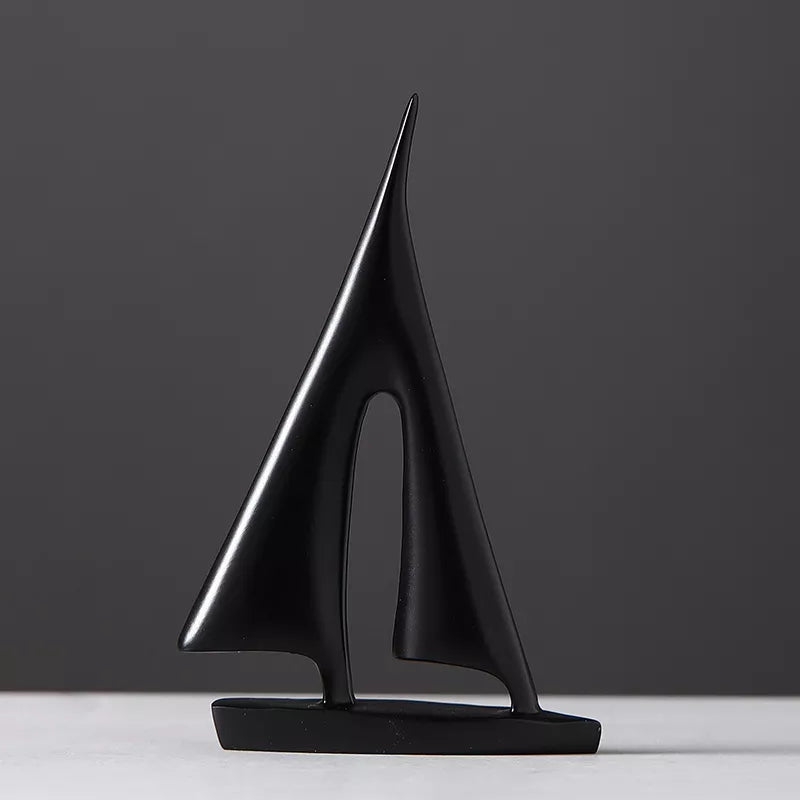 Maritim Segelbåt Skulptur - Elegant Heminredning
