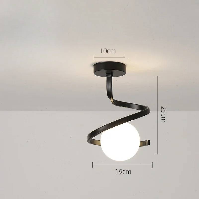 Carvallo - Modern LED-taklampa med elegant spiraldesign för vardagsrum och hall