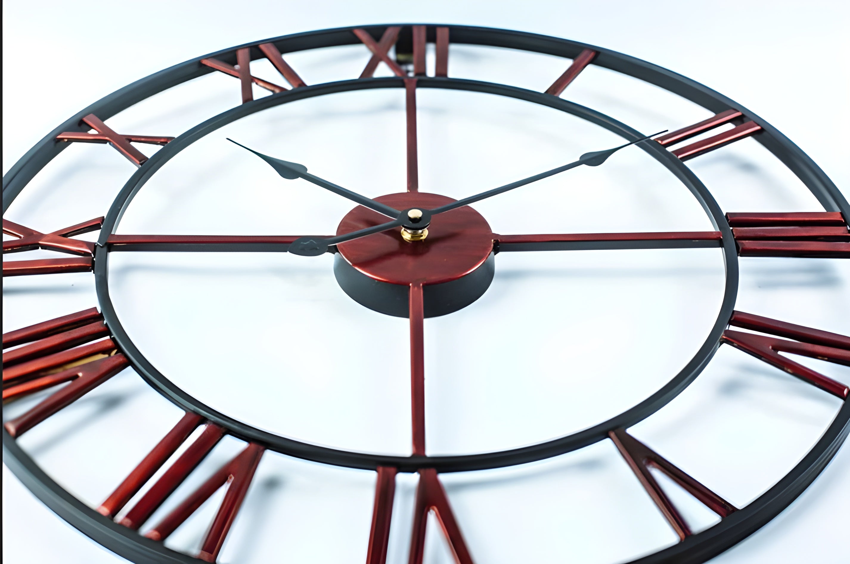 MetalFrame Klocka – Modern 3D Stor Vägghängd Klocka