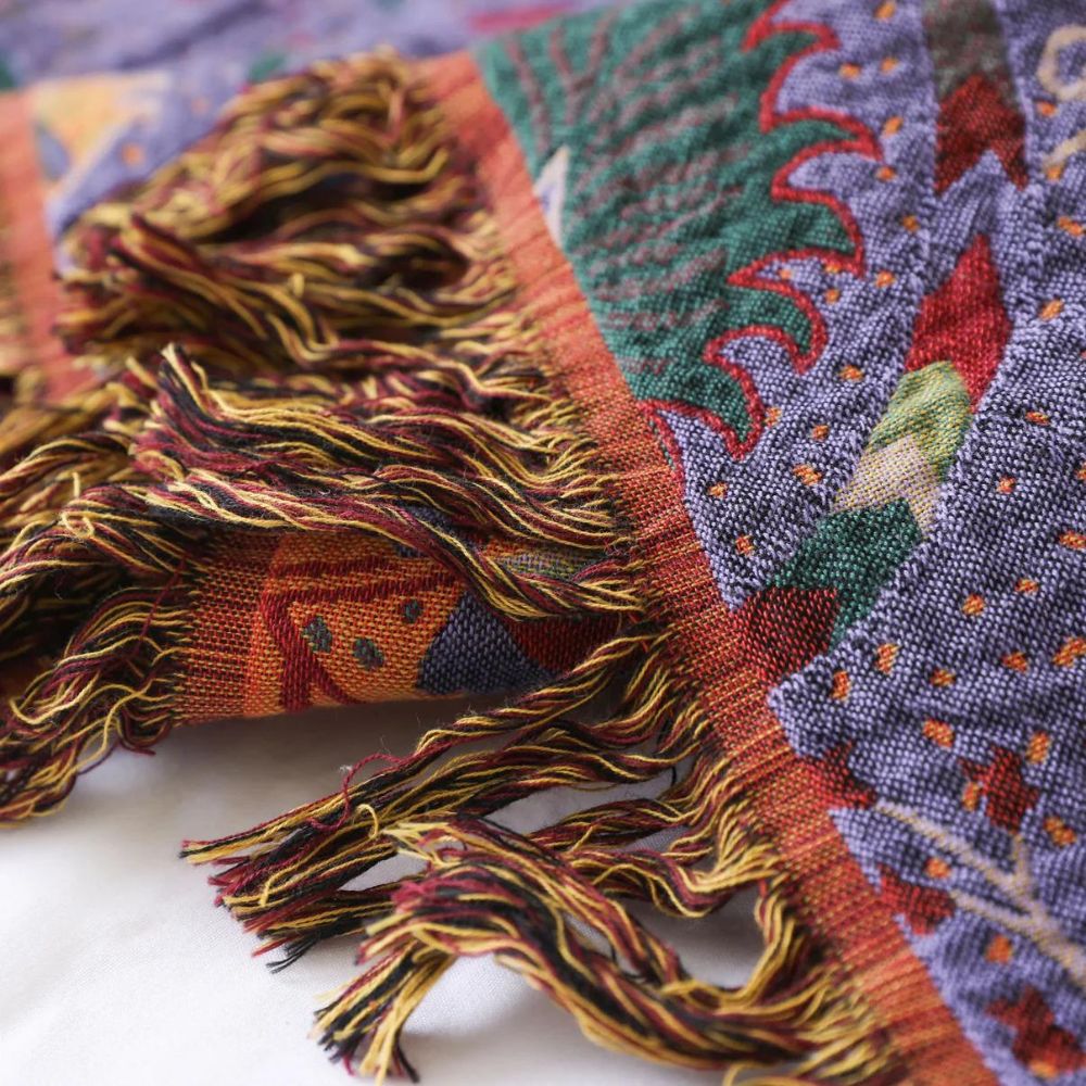 Påfågel Franje Bomullsfilt