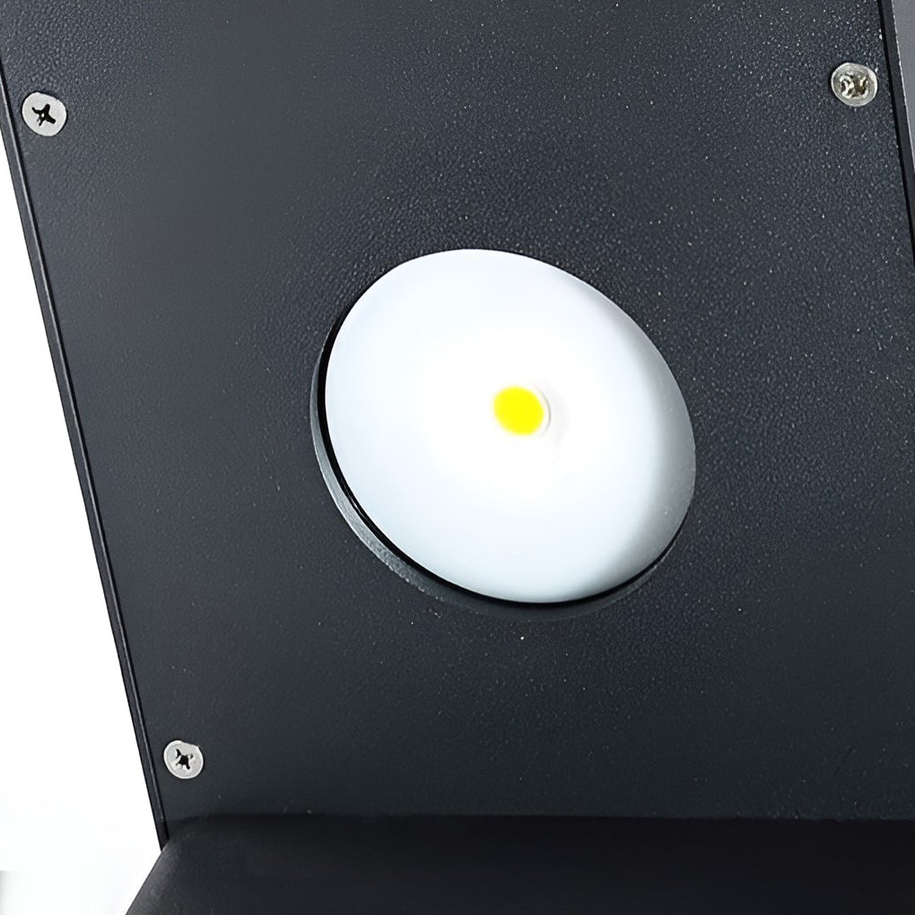 Solgående Trädgård Väg Belysning med Svart Metall Ram