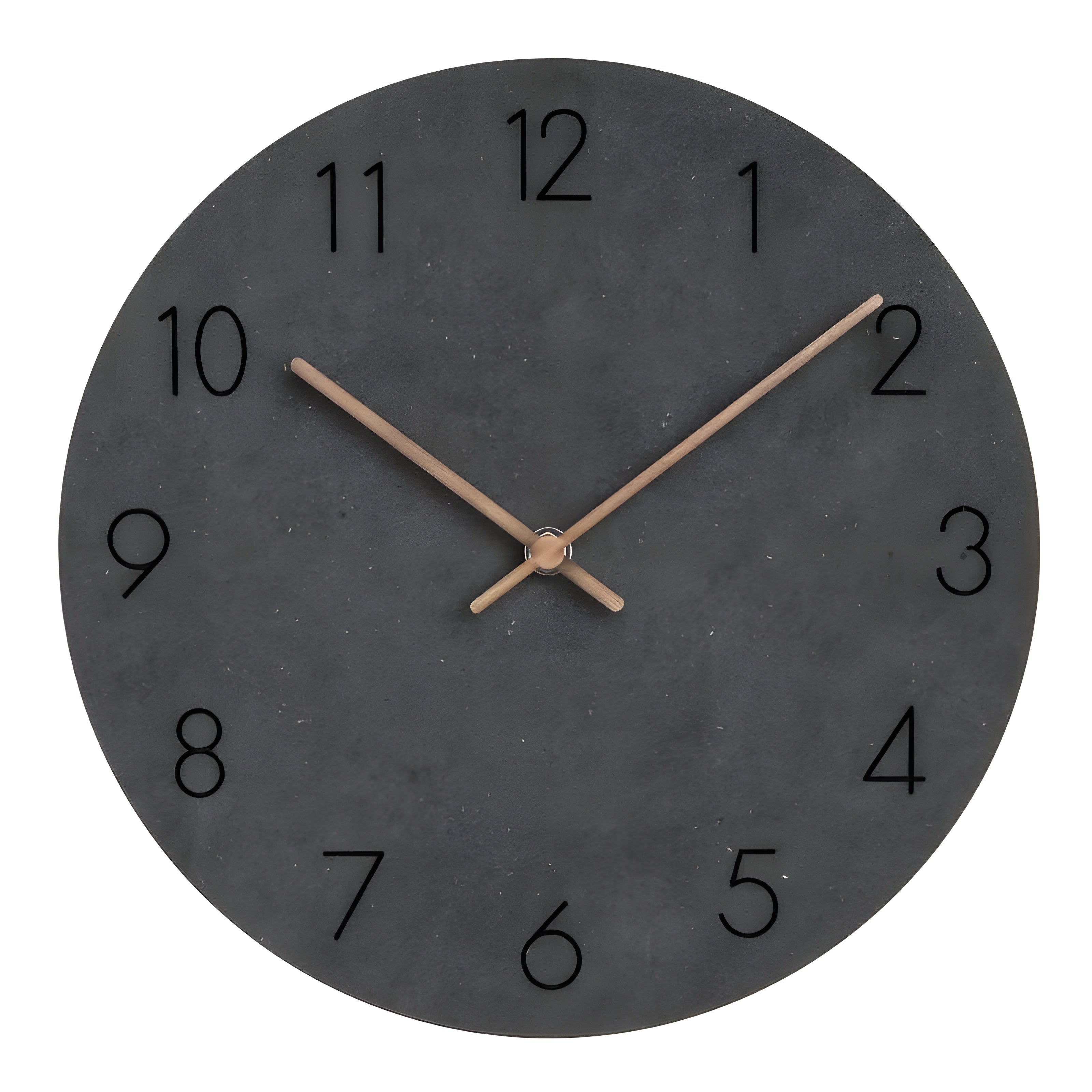 QuietRound Klocka - Minimalistisk Trä Rund Väggklocka