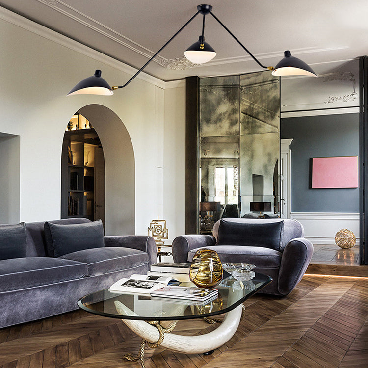 Modern Svart Hänglampa med Ankor - 2/3/5 Ljus