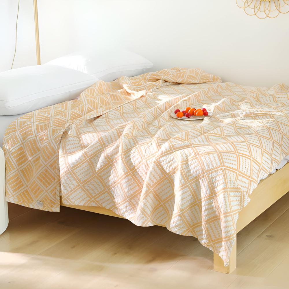 Rutig Mönster Bomulls Filt