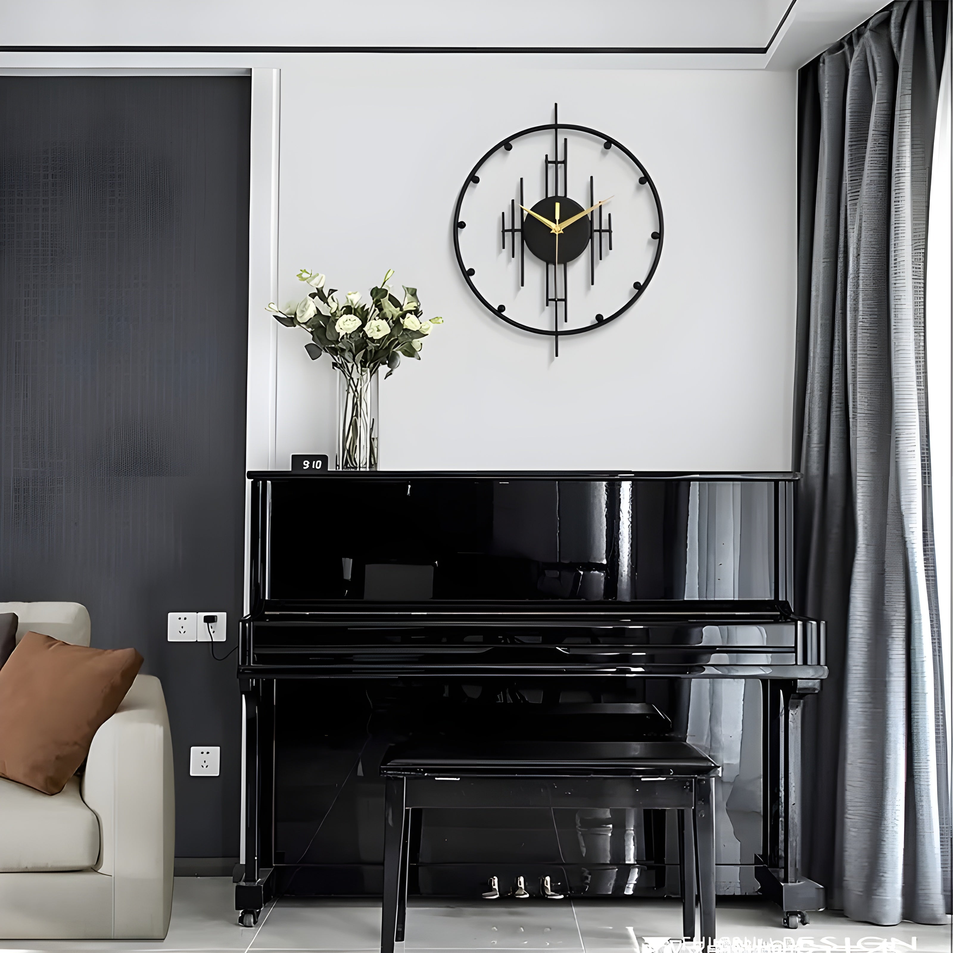 SleekTick – Minimalist, ljudlös väggur med elegant, modern design