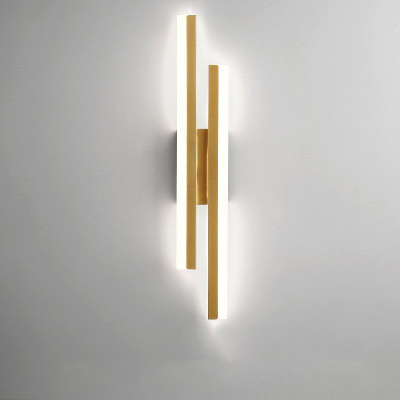 Alana Modern LED Vägglampa - Svart/Guld, Vardagsrum/Sovrum, Akryl & Metall