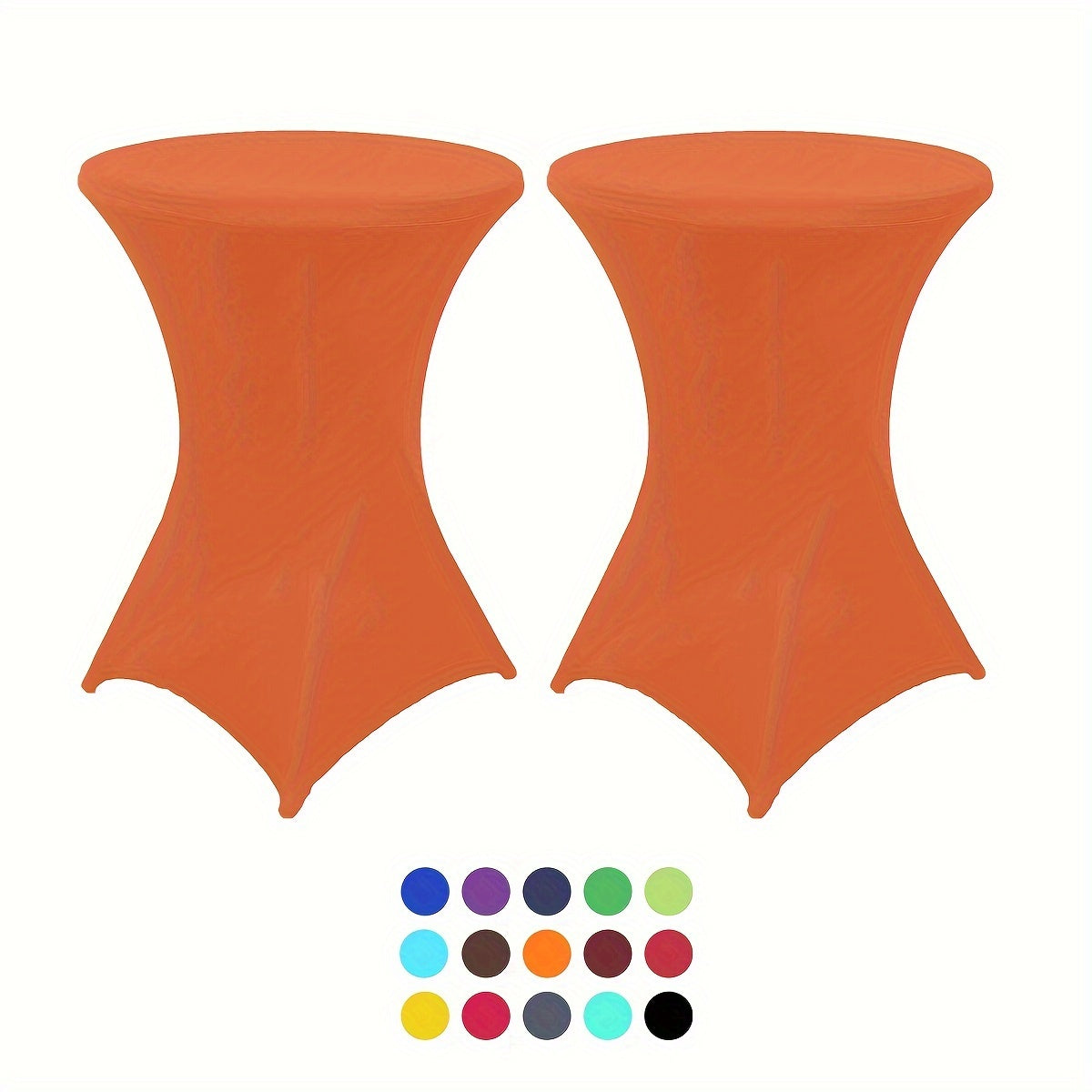 Stretchy Cocktail Table Covers - Solid Color, Ideal for Partyn och Evenemang