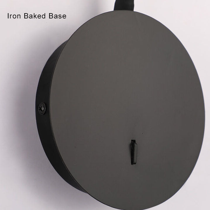 Minimalistisk 1-ljuskälla LED-vägglampa med 360 graders justerbarhet