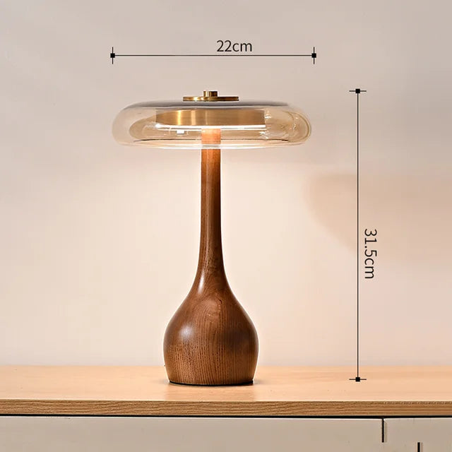 MushroomLuxe – Vintage Koppar Taklampa med Glaserat Design
