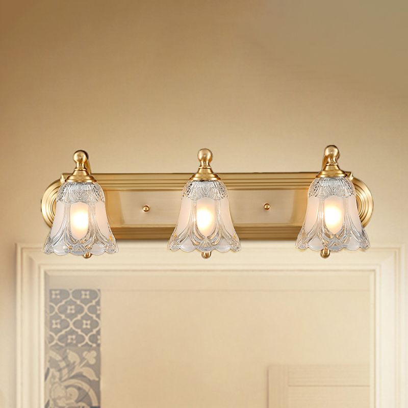 Modern LED Blom Wandleuchte Guld Badrum Metall & Kristall