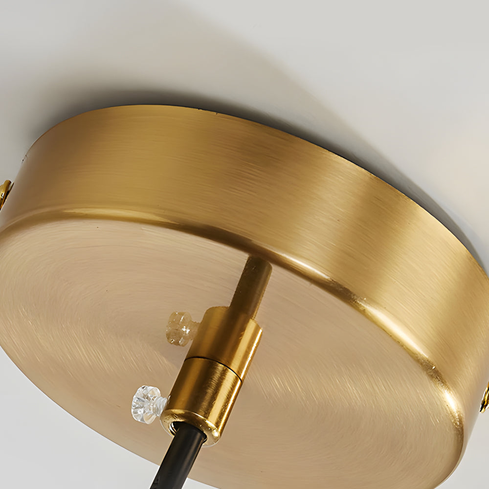 Rund Trä Japansk Stil LED Hänglampa