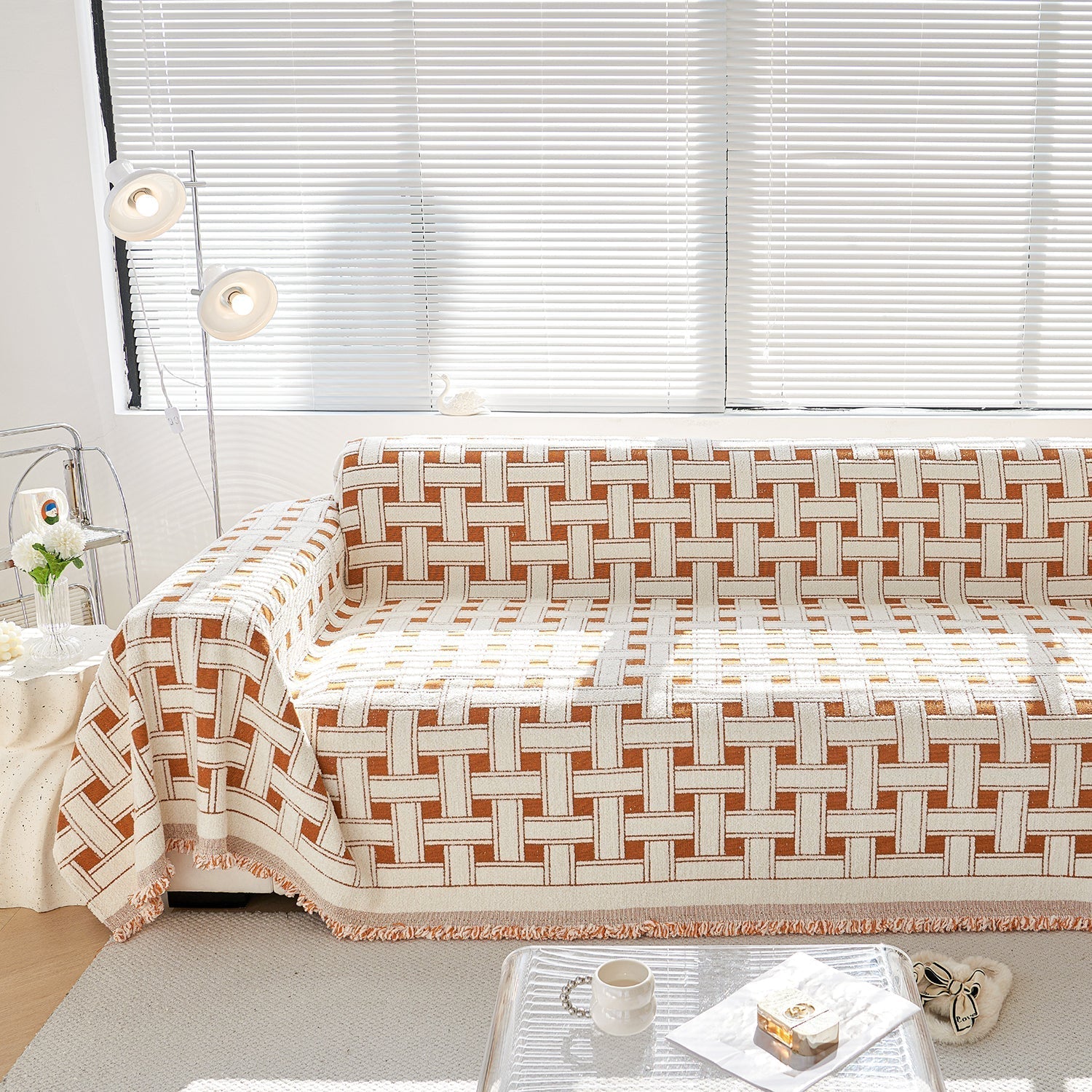 Mysig vinter crosshatch stil soffa skydd - Modern, stilren och hållbar soffa skydd