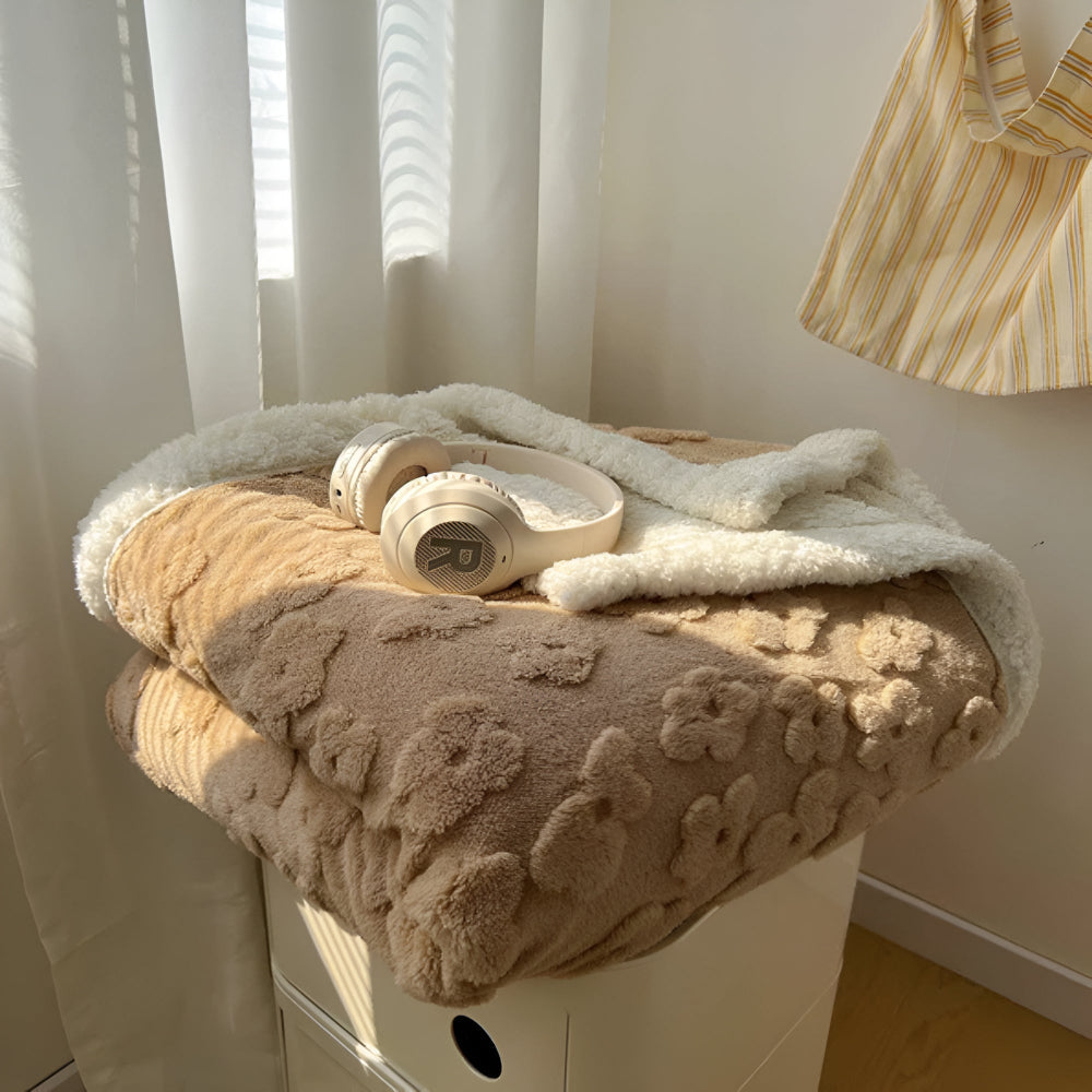 Snugglefilt med blommönster