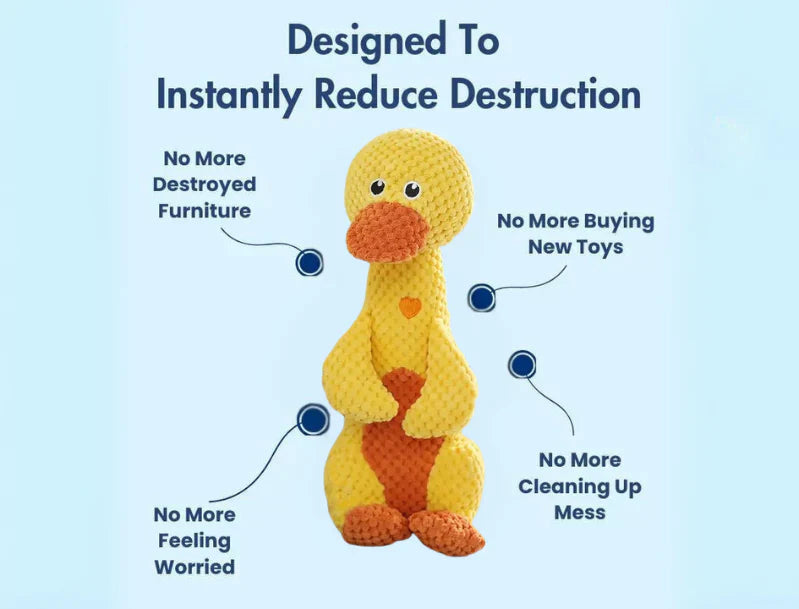 Furora Indestructible Plush Hundleksak – Mjuk & Hållbar Tuggleksak för Aggressiva Tuggare