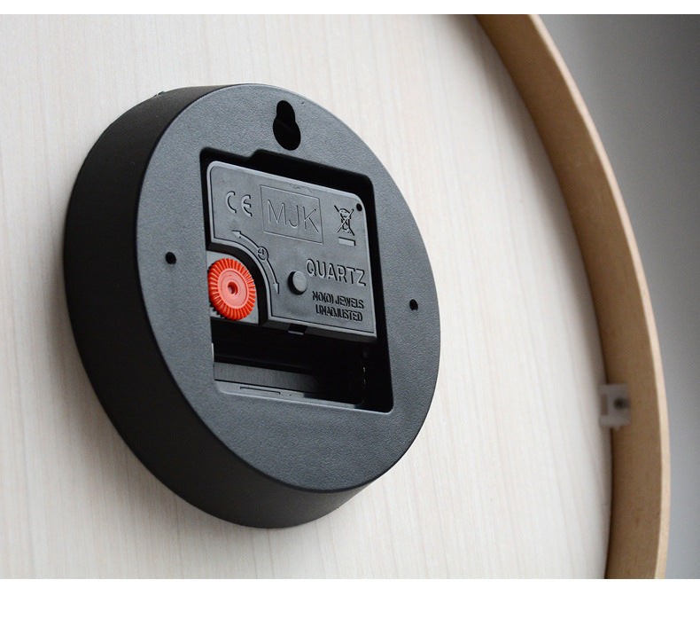 Minimalistisk Analog Väggdekoration i Trä för Hemmet