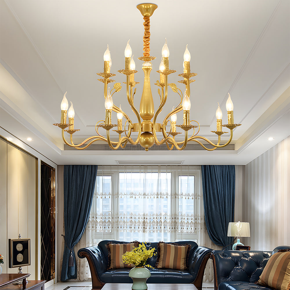 Flemish Style Farmhouse Chandelier | Rustic Iron | Vintage Pendant Fixture | 6/12/16 Lights | Brick by Brick