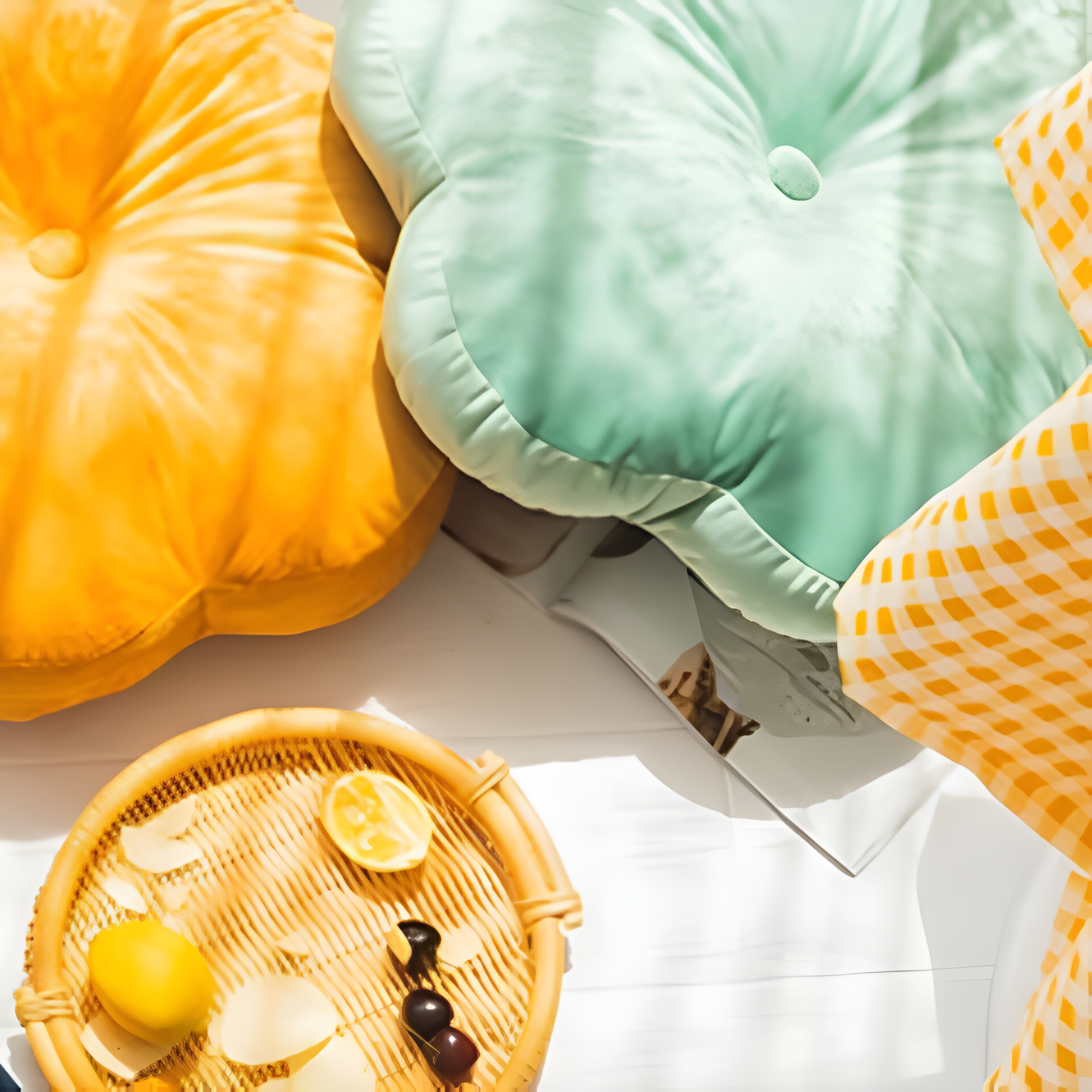 Plush Blomformat Sammet Kudde