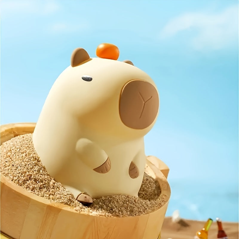 CapyGlow - Söta Capybara Nattlampa med USB Uppladdningsbar Silikonlampa