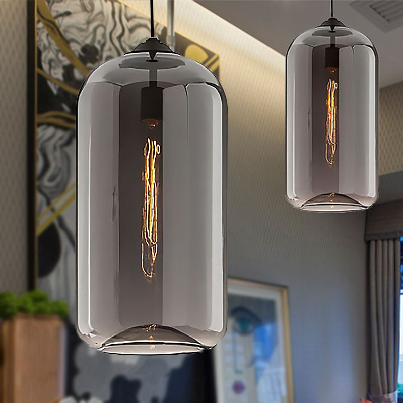 Brede Glas Hänglampa - Modern 1-Ljuskälla Svart Lampa